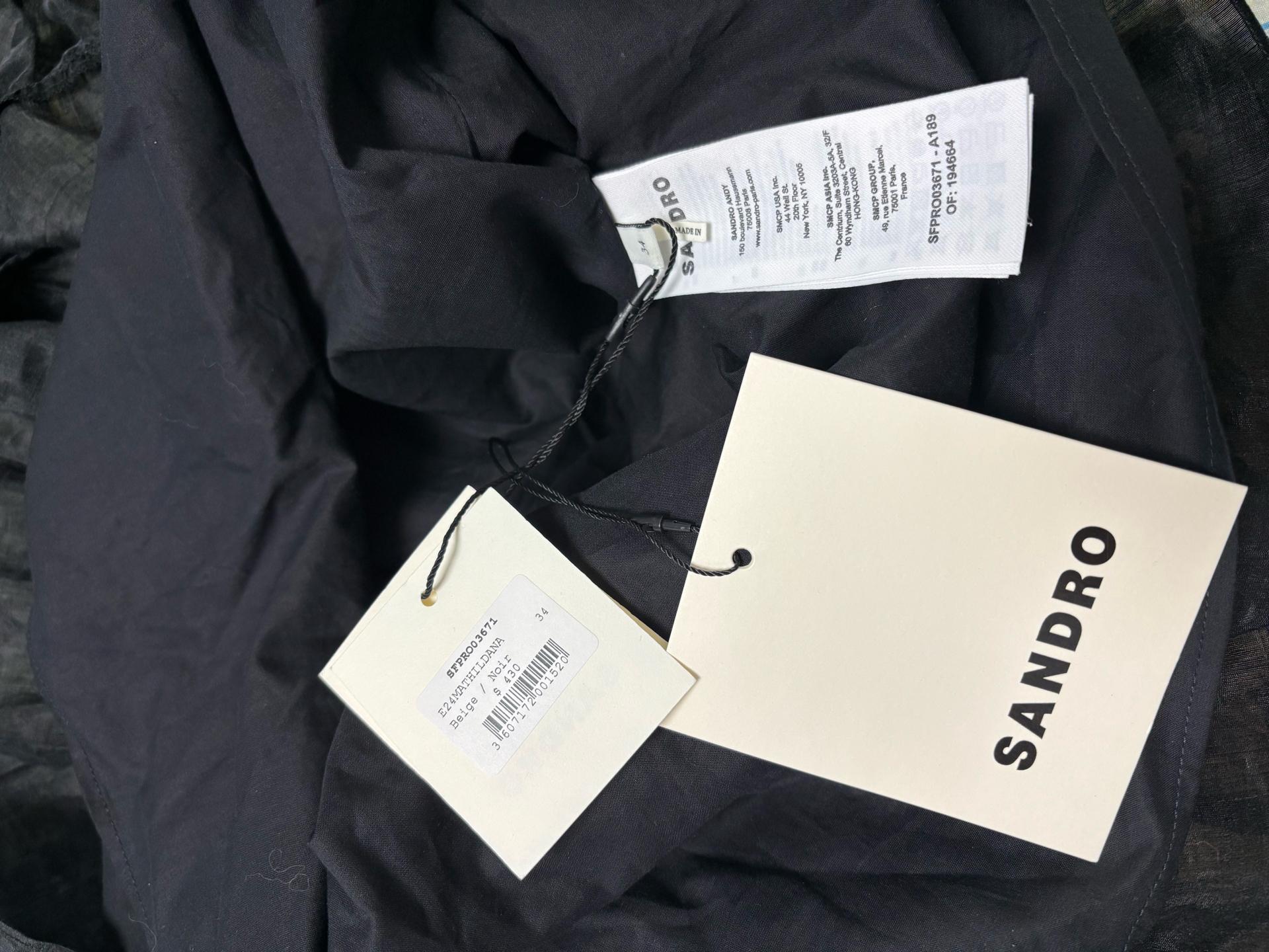 (새상품) 산드로 레이스 미니 원피스 34 5