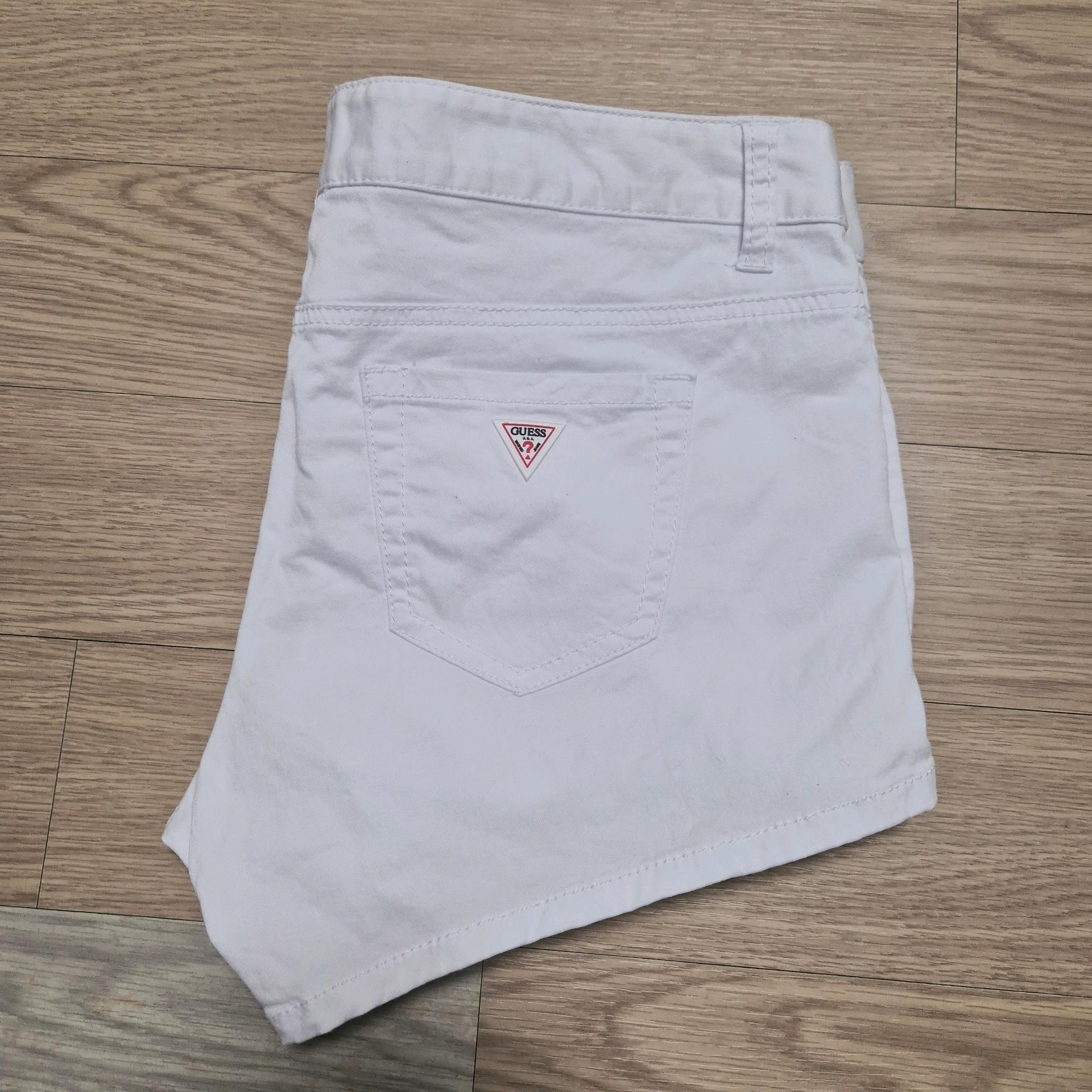 게스 GUESS 화이트 면 스판 반바지 5