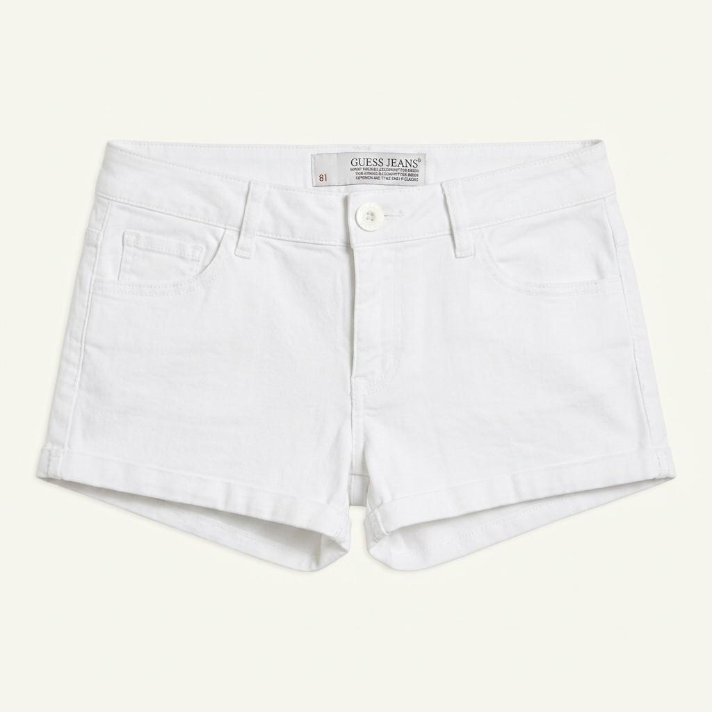 게스 GUESS 화이트 면 스판 반바지 1