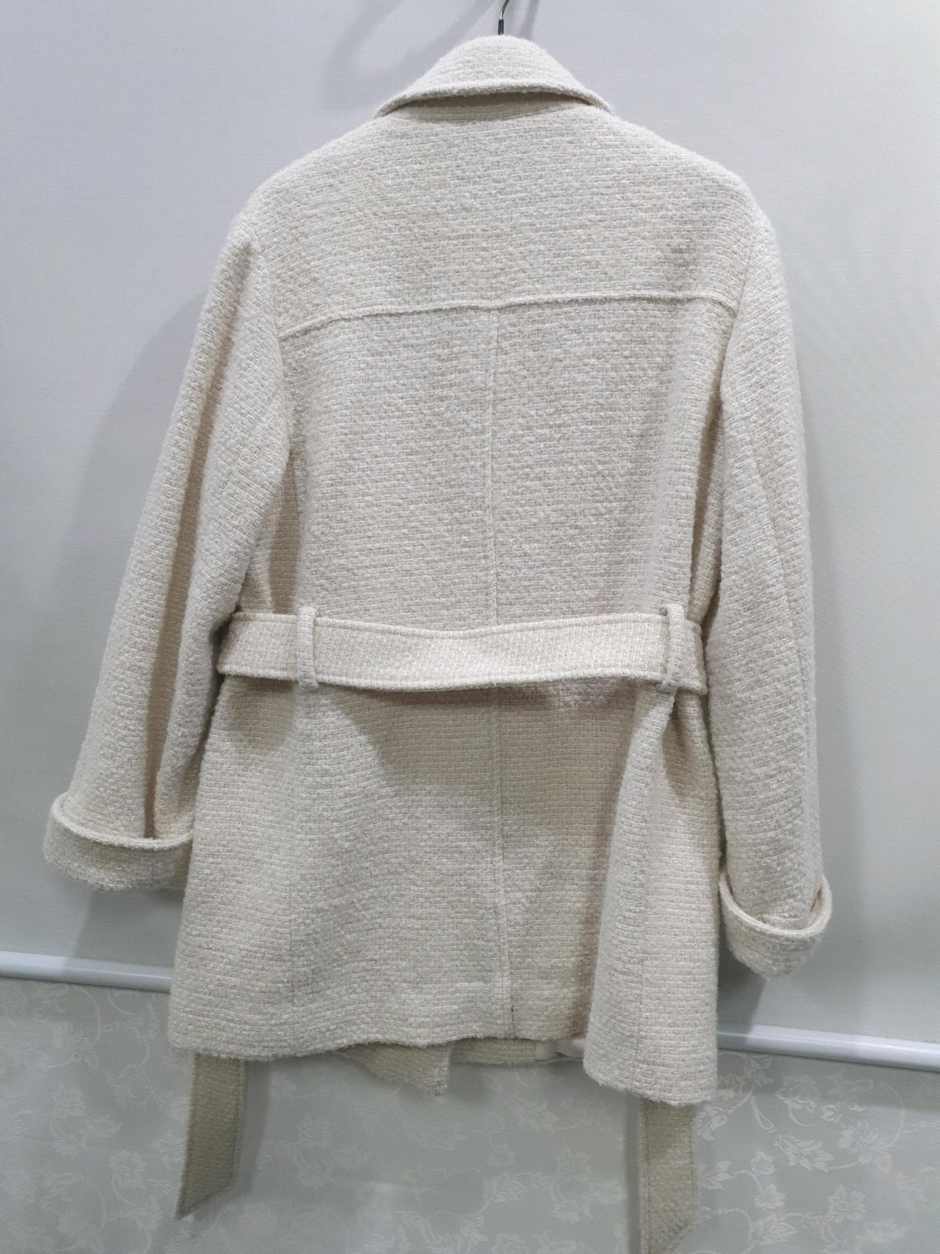 [한섬]클럽모나코벨트 트위드 자켓 아이보리 7