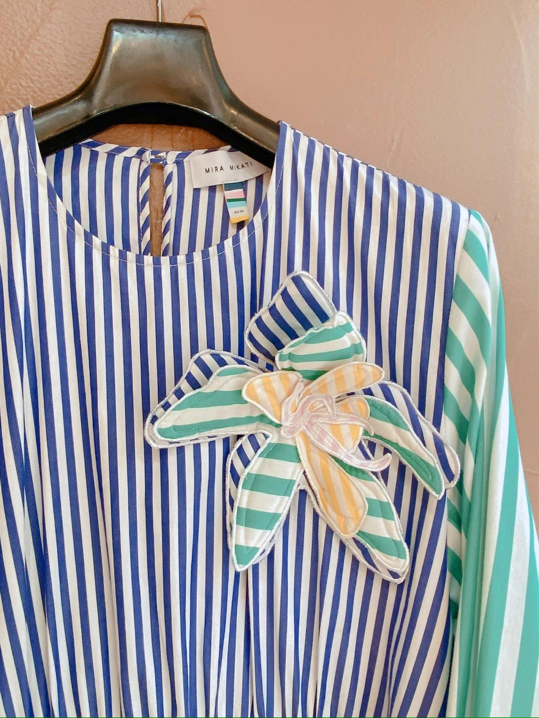 Mira Mikati 미라 미카티 스트라이프 아플리케 플라워 원피스 새제품 6