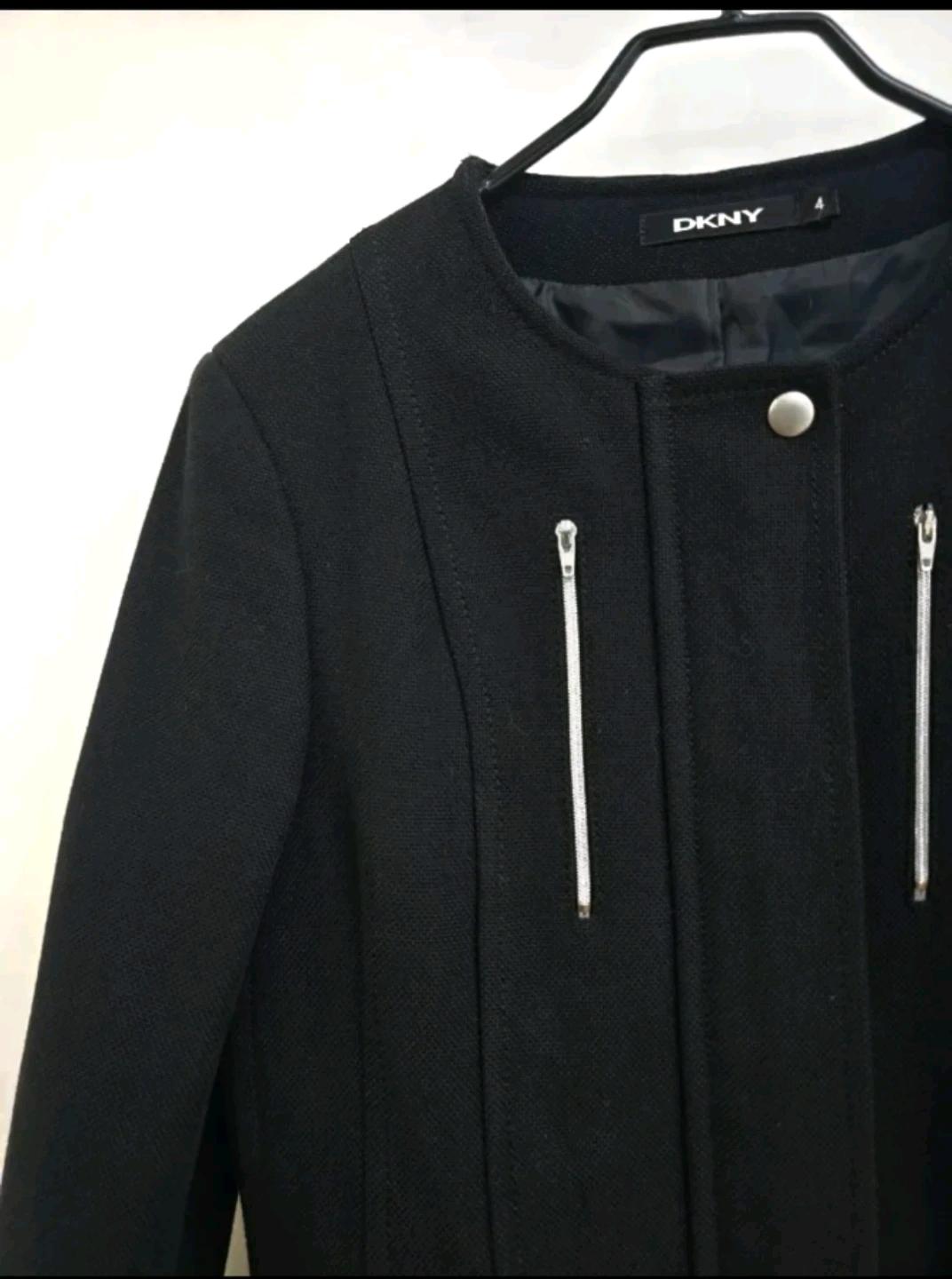 Dkny 노카라 탄탄면 집업 코트 5