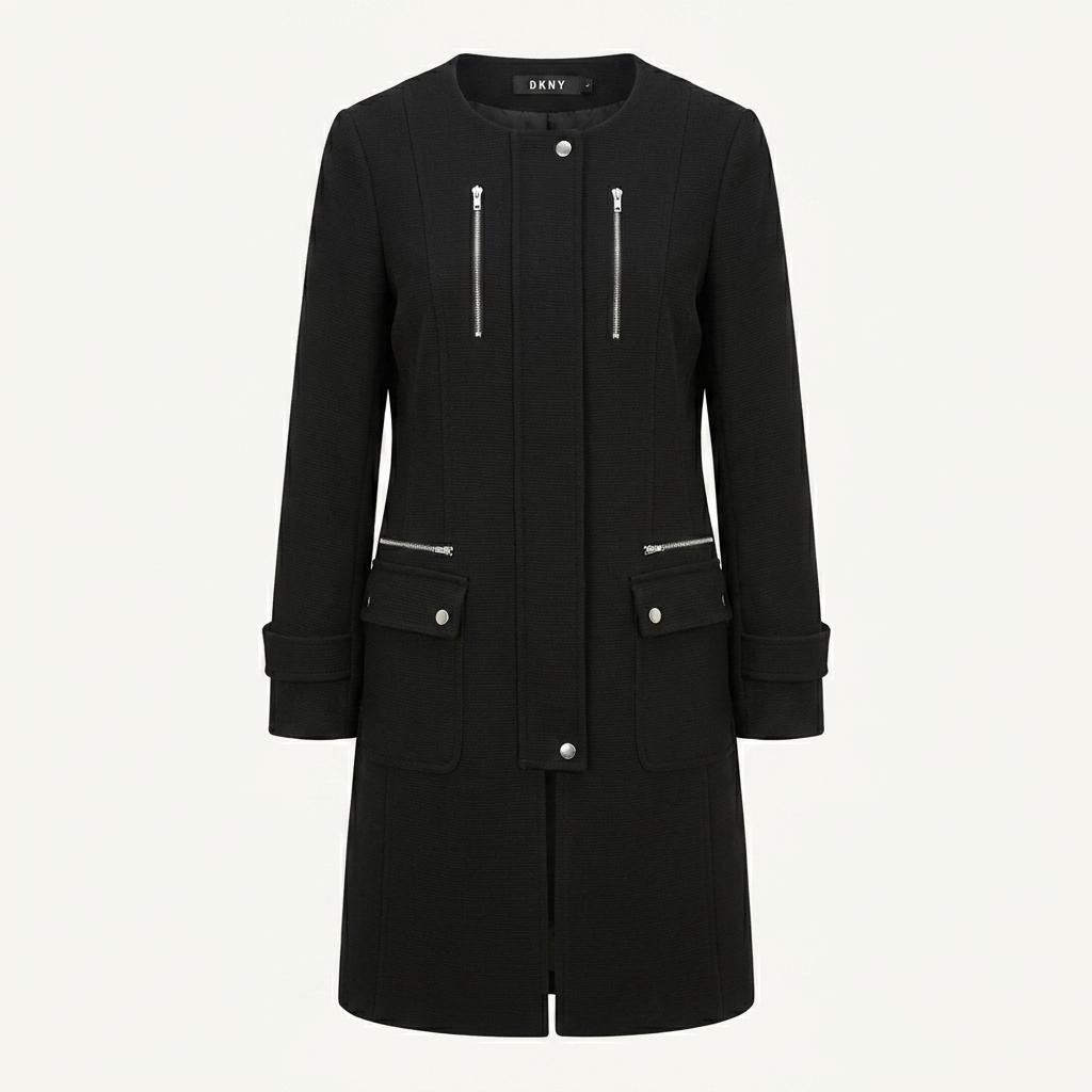 Dkny 노카라 탄탄면 집업 코트 1