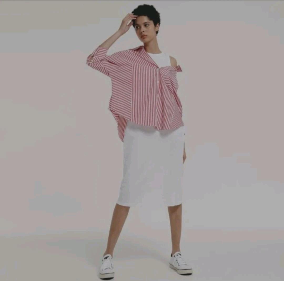 타미진스 루즈핏 스트라이프 셔츠 블라우스 2