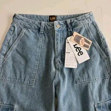 LEE 24FW 데님카고 와이드팬츠 연청 26 2