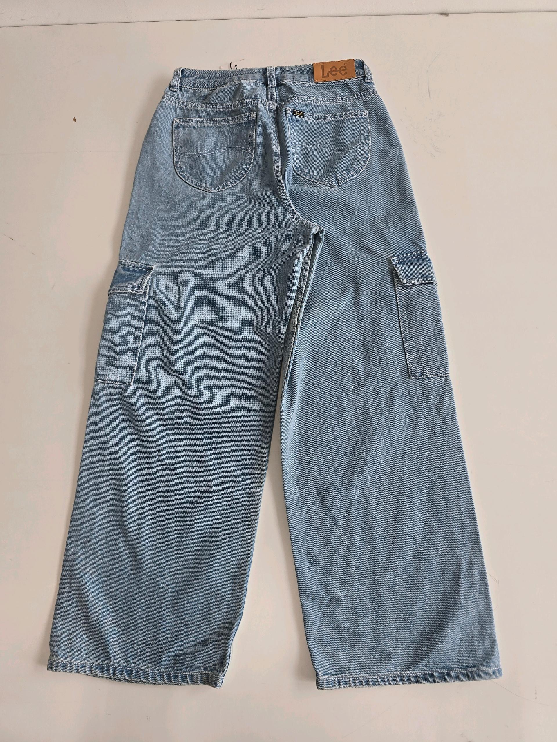 LEE 24FW 데님카고 와이드팬츠 연청 26 5