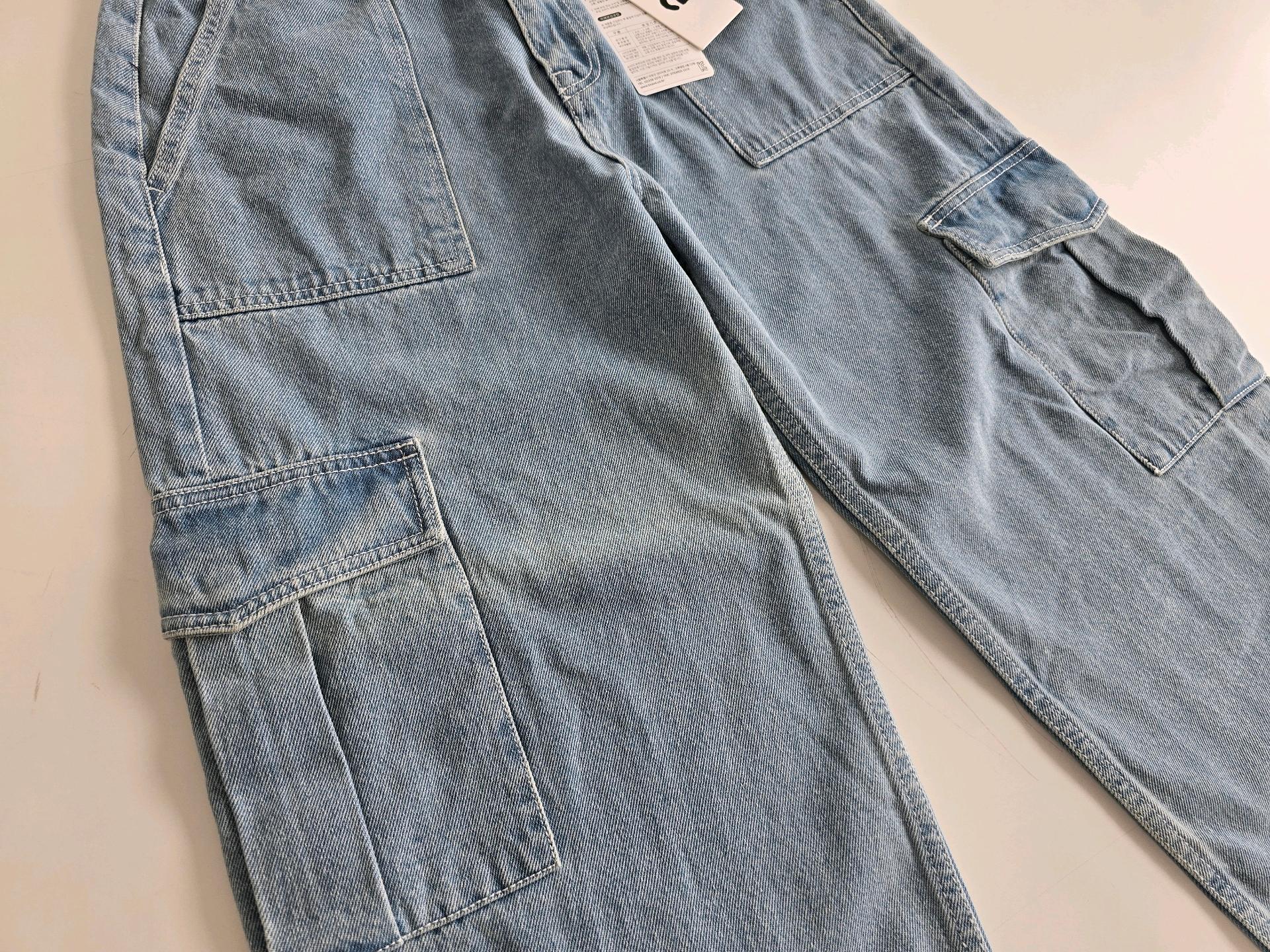 LEE 24FW 데님카고 와이드팬츠 연청 26 9