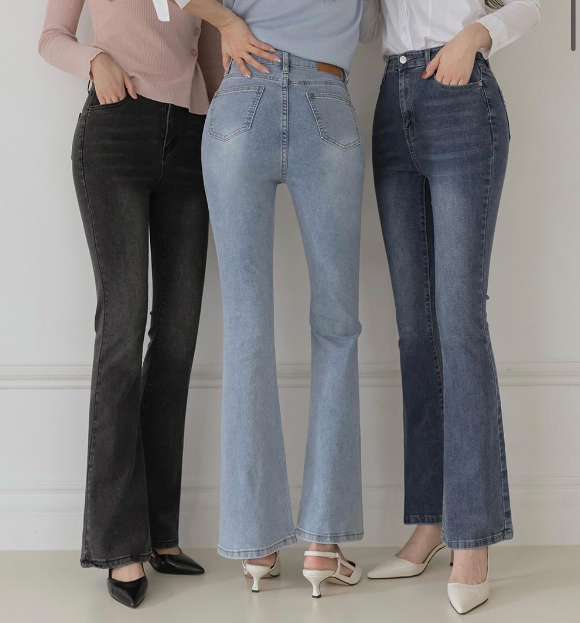 연청 다이어트핏 부츠컷 스판 데님 팬츠(S) 4