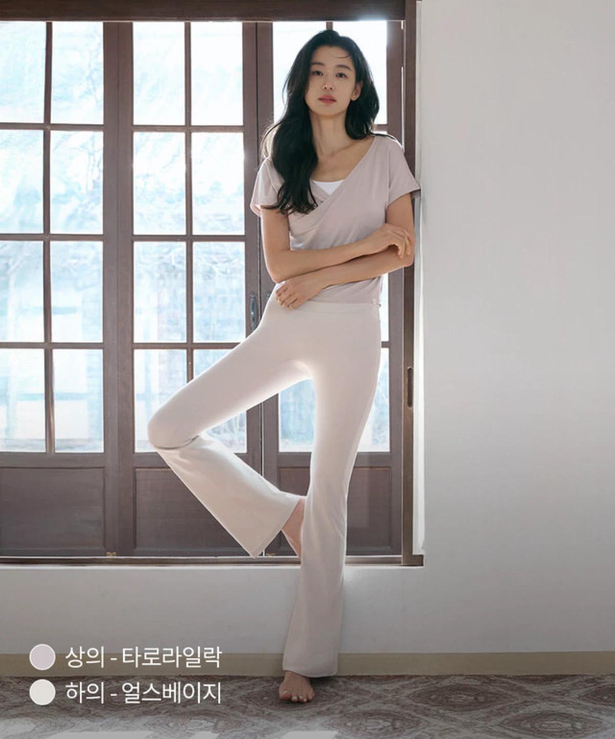 단순개봉) 안다르 숏슬리브, 레깅스 세트 2