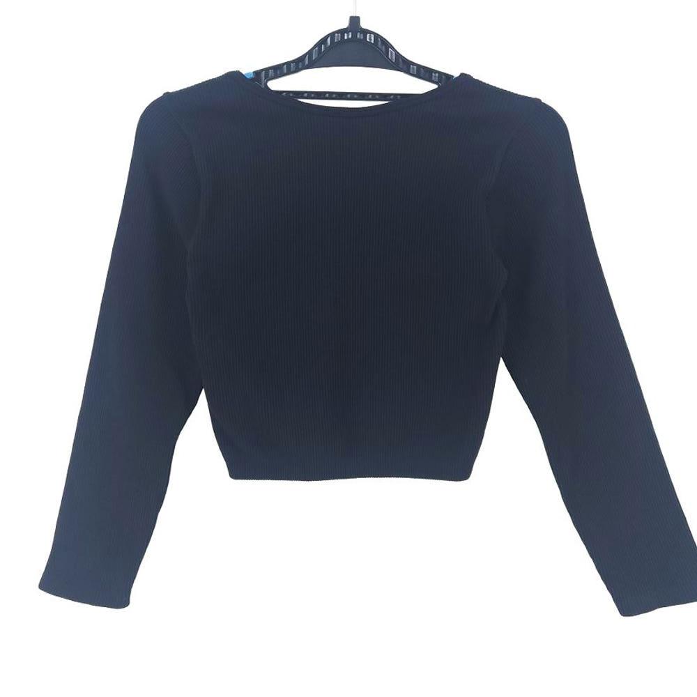 [여SM]ZARA 블랙 골지 크롭 티셔츠 4