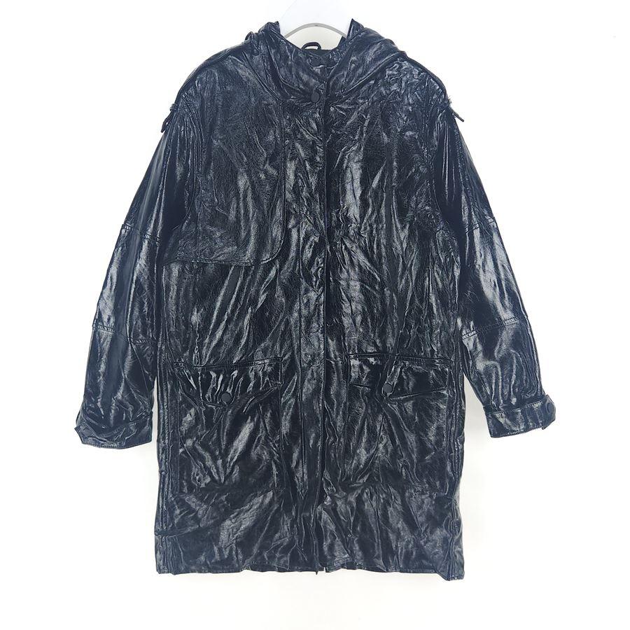 [여SM]ZARA 유광 인조가죽 후드 코트 2