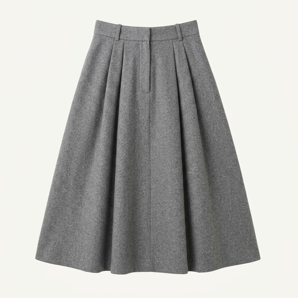 [여M](미사용)ZARA 인조 모직 롱 스커트 1