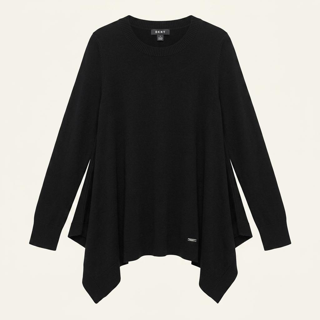 [여S]DKNY 블랙 레이온혼방 유니크 니트 1