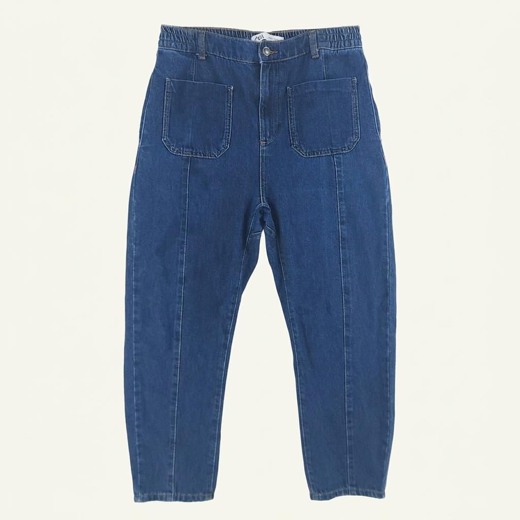 [여28]ZARA 진청 밴딩 데님 팬츠 1