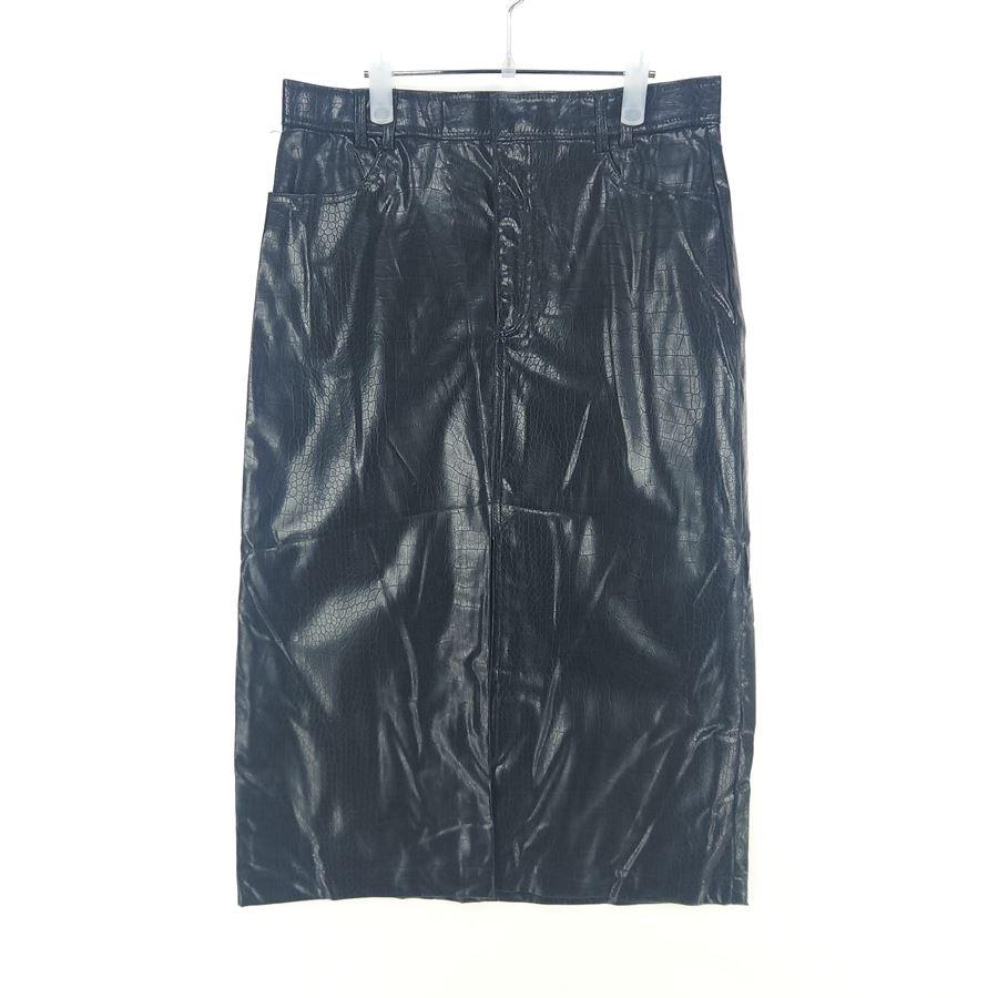 [여L]ZARA 블랙 인조가죽 레더 스커트 2