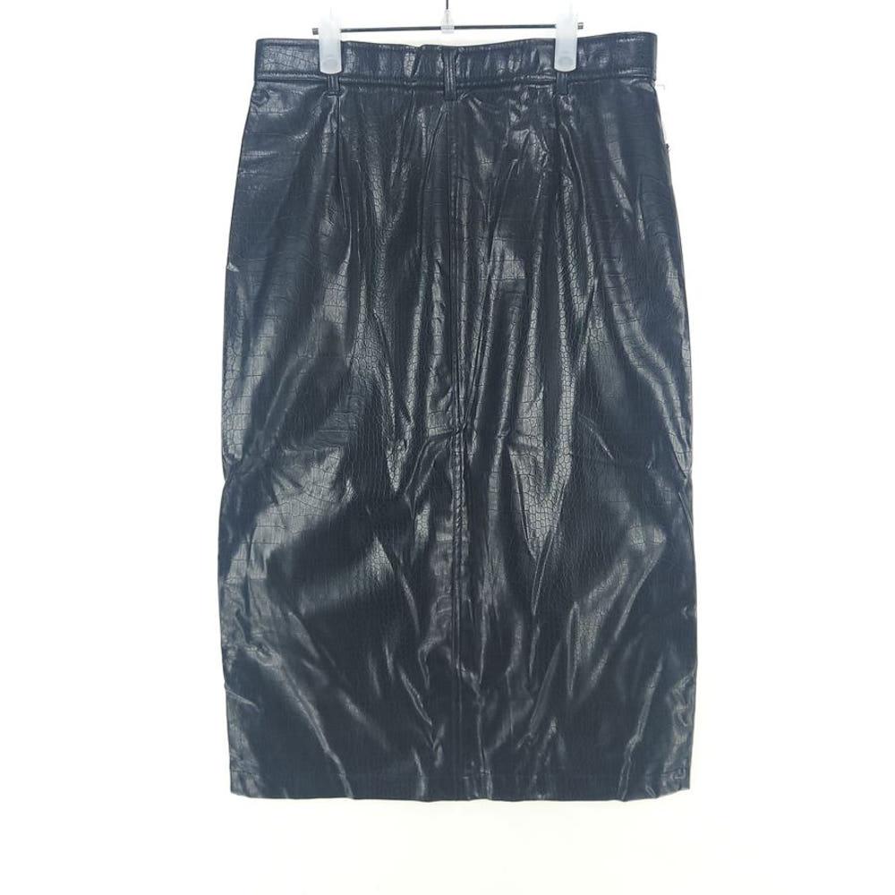 [여L]ZARA 블랙 인조가죽 레더 스커트 4