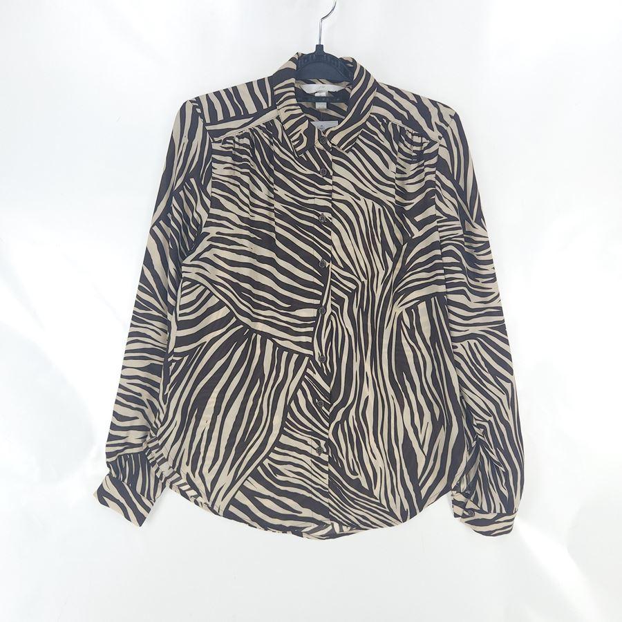 [여32](미사용)H&M 지브라 패턴 셔츠 2