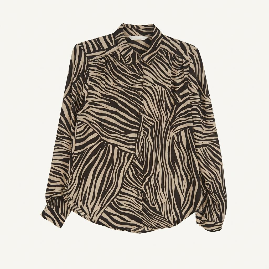 [여32](미사용)H&M 지브라 패턴 셔츠 1