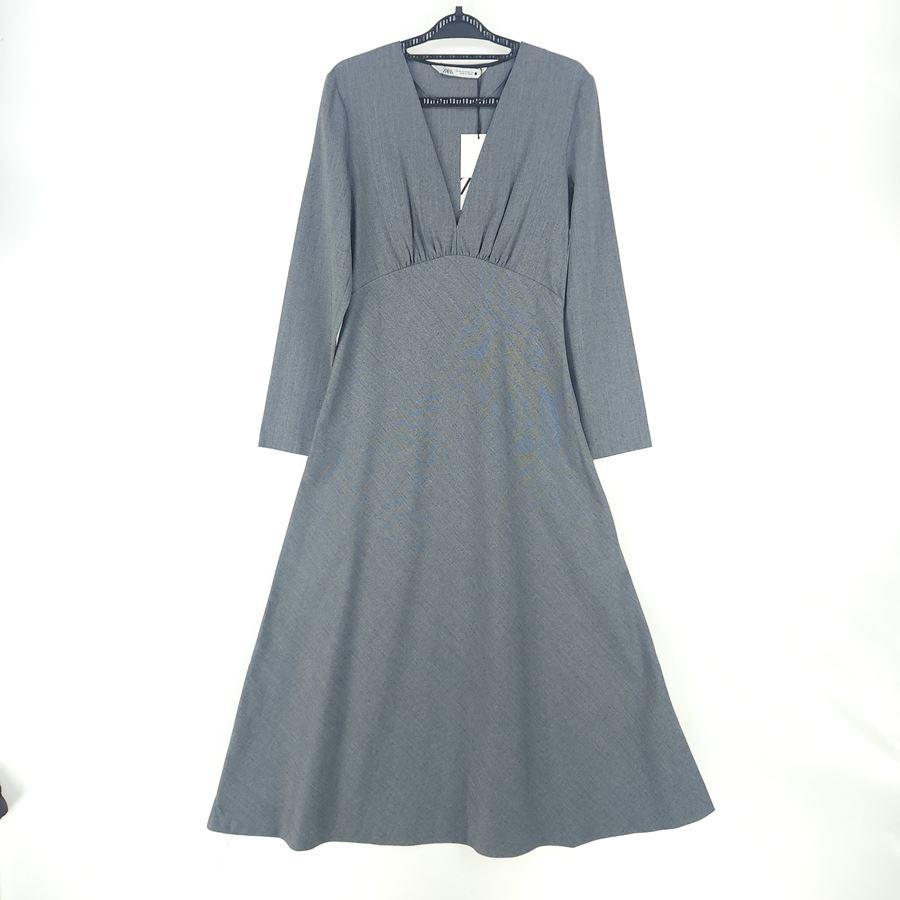 [여XS](미사용)ZARA 브이넥 롱 원피스 2