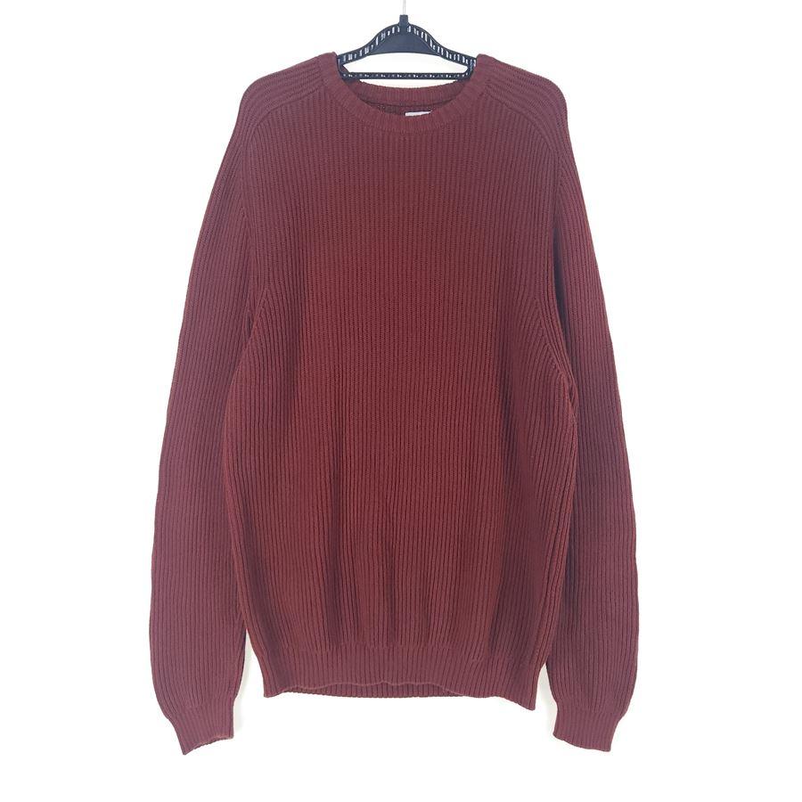 [남XL]ZARA 버건디 골지 니트 2