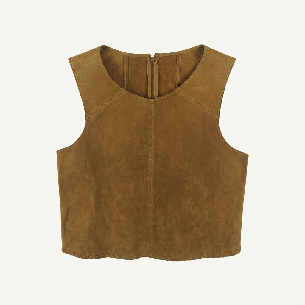[여XS]ZARA 브라운 돈피 베스트 1