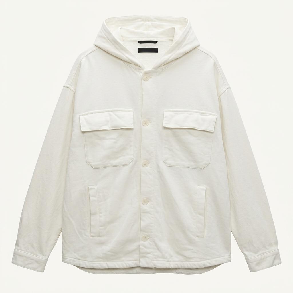 [남SM]ZARA 크림베이지 데님 후드 자켓 1