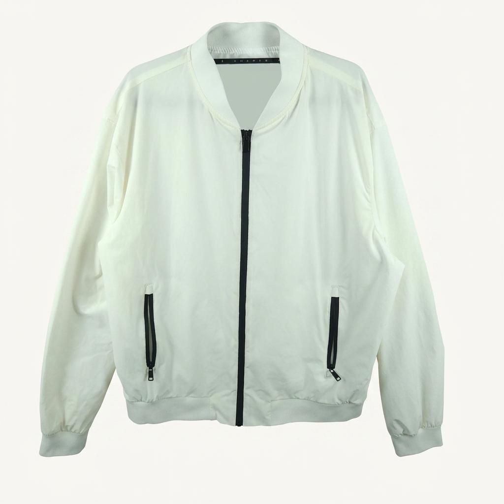 [남XL]ZARA 아이보리 나일론혼방 블루종 1