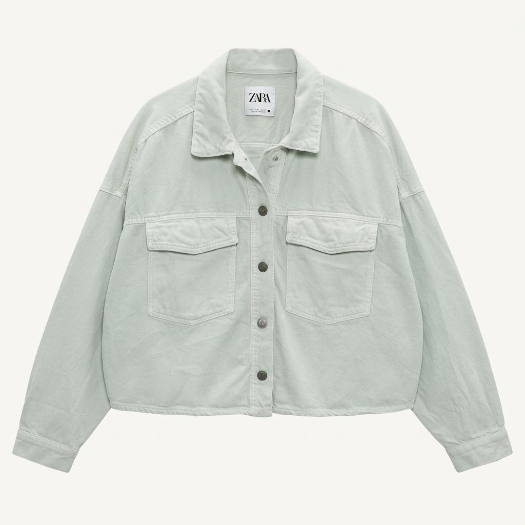 [여L]ZARA 연청 오버사이즈 데님 자켓 1