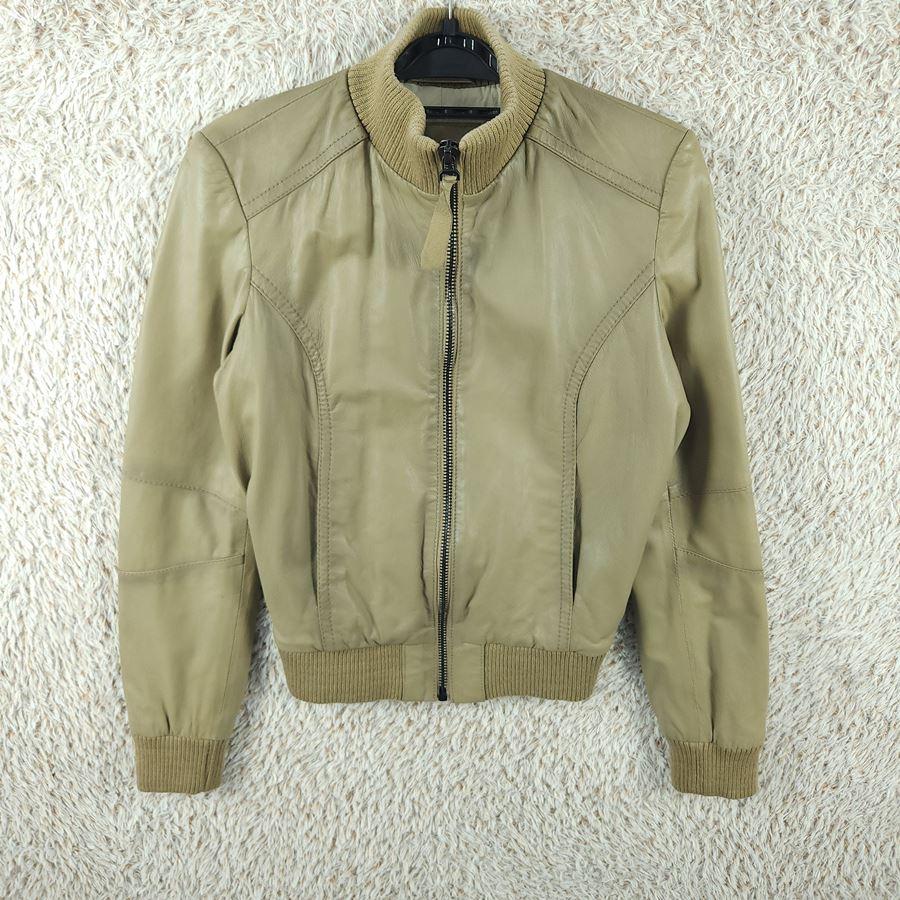 [여S]ZARA 다크베이지 레더 자켓 2