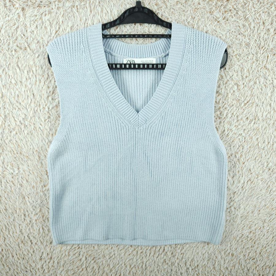 [여M]ZARA 스카이블루 니트 조끼 2