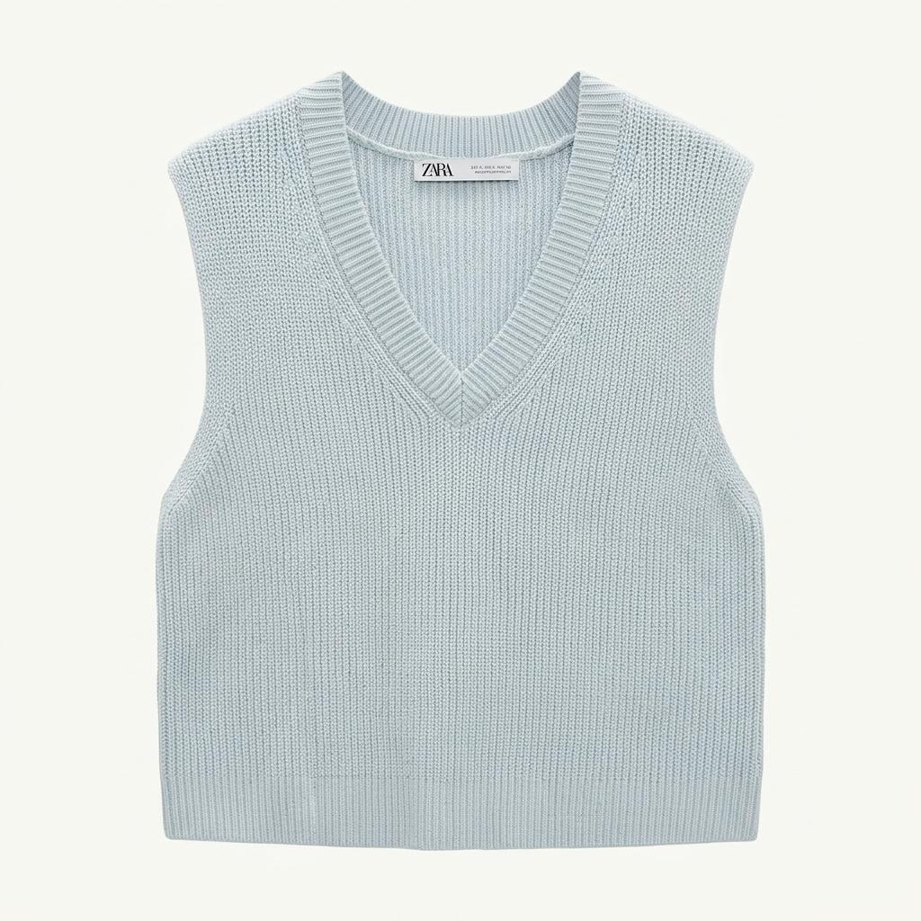 [여M]ZARA 스카이블루 니트 조끼 1