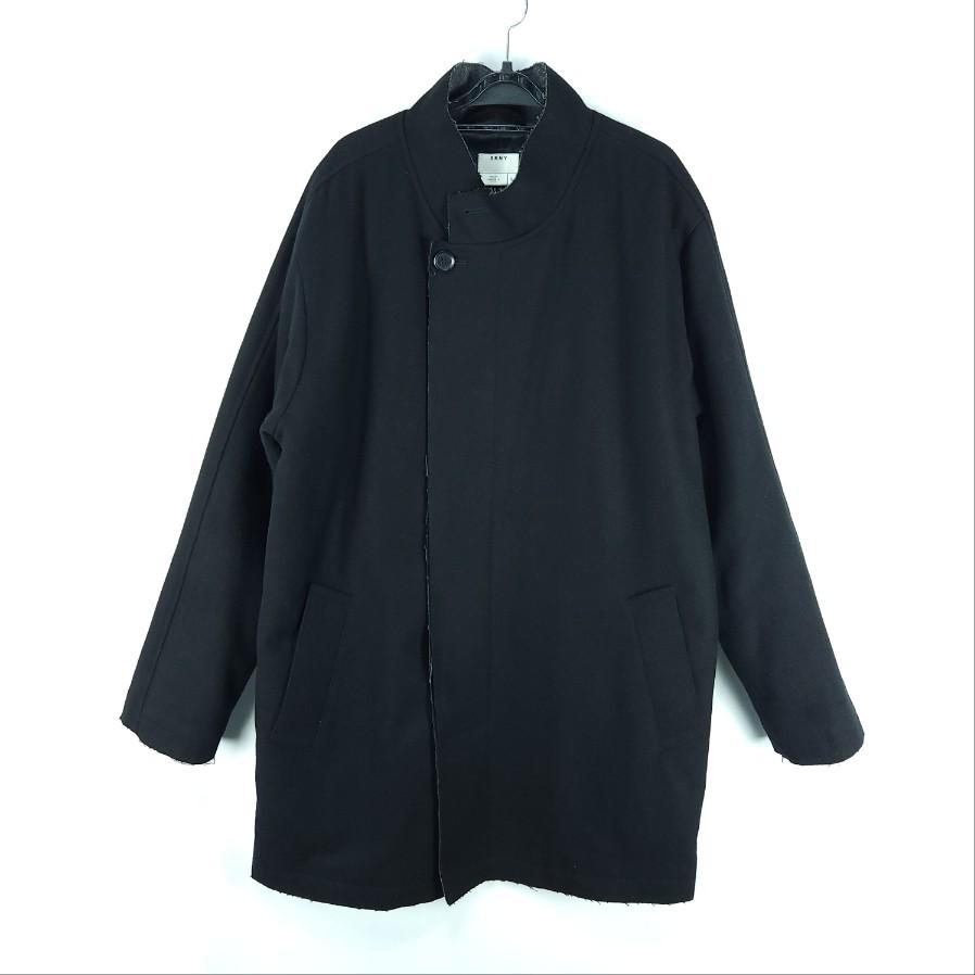 [남L]DKNY 블랙 울혼방 빈티지 루즈핏 코트 2