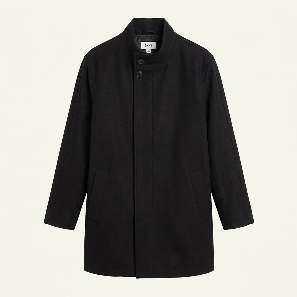 [남L]DKNY 블랙 울혼방 빈티지 루즈핏 코트 1
