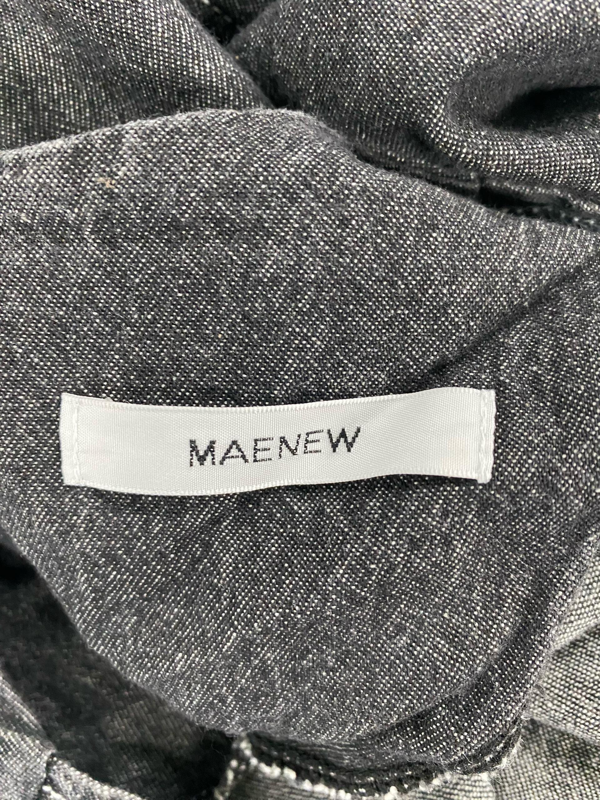 MAENEW 워싱 블랙 반팔 데님 롱 원피스 8