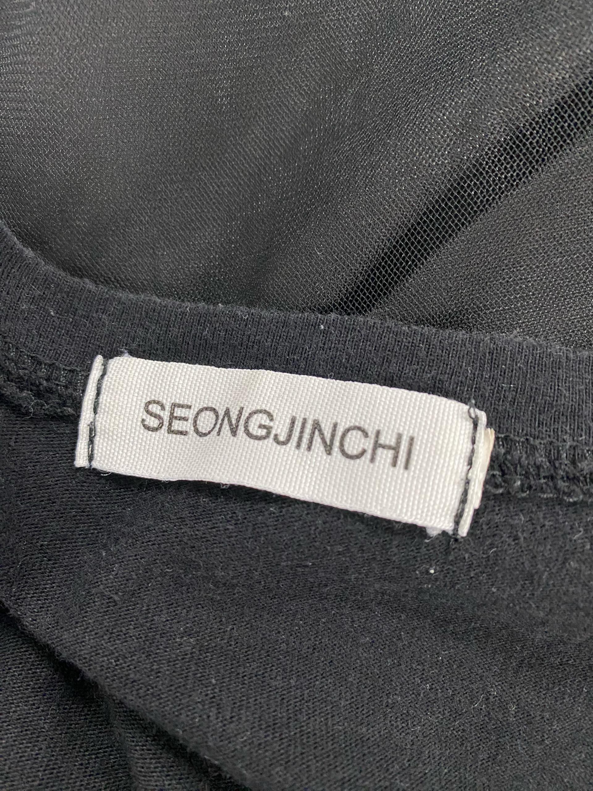 블랙 반팔 티셔츠 튤립시스루 롱 원피스 8