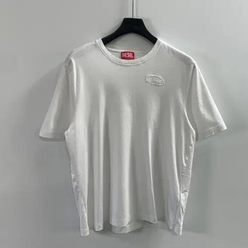 디젤 로고 화이트 반팔티 (on.852) 2