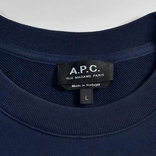 APC 아페쎄 로고 네이비 맨투맨 6