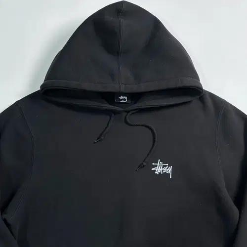 스투시 블랙 스탁로고 후드티 3