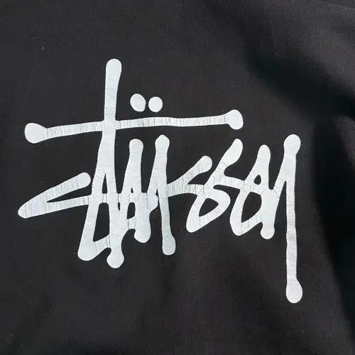 스투시 블랙 스탁로고 후드티 7