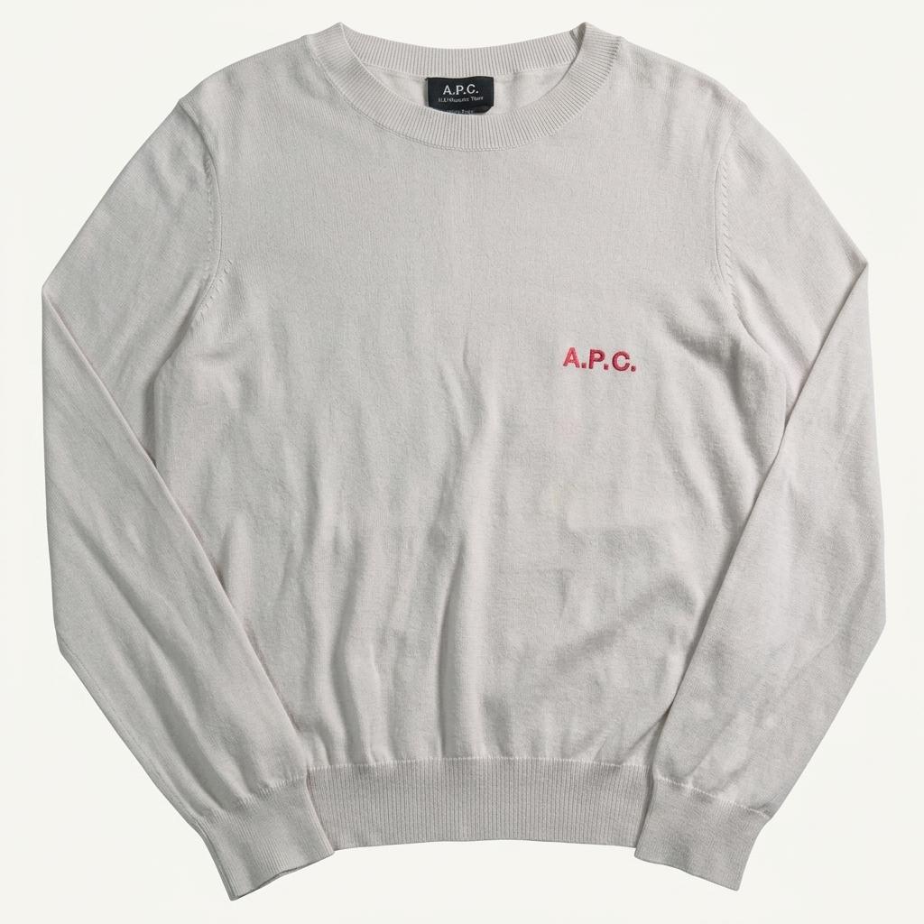 APC 아페쎄 코튼 화이트 니트 1