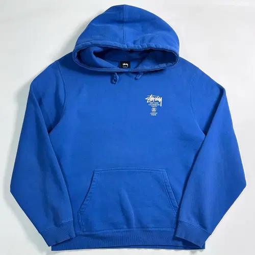 스투시 블루 월드투어 후드티 2