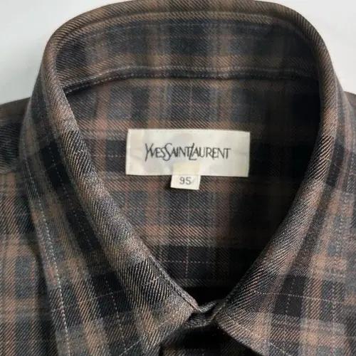 90s Ysl 입생로랑 체크 셔츠 6