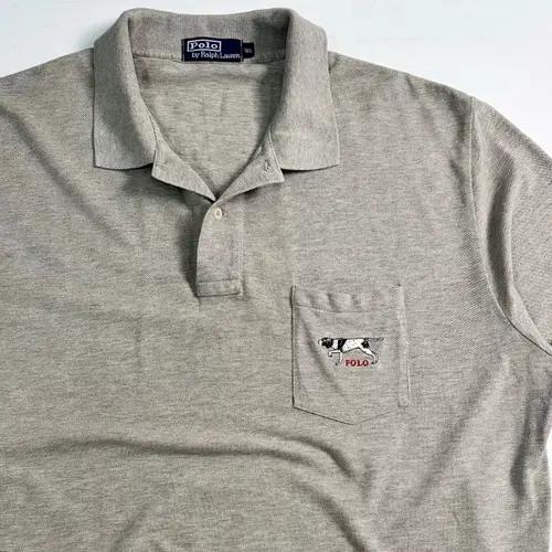 00s 폴로 랄프로렌 도그 자수 그레이 카라티 3