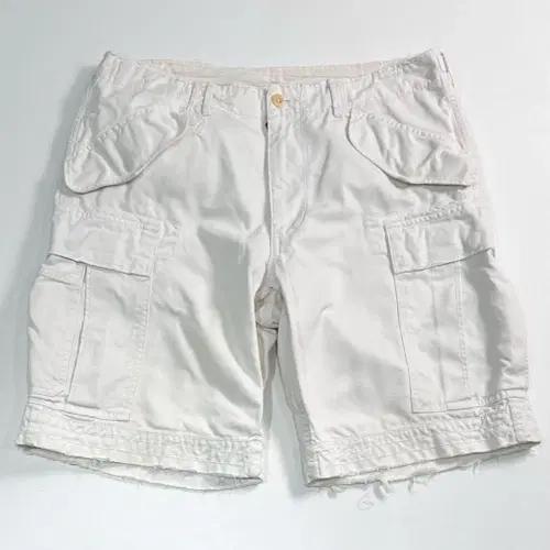 폴로 랄프로렌 화이트 M65 카고 쇼츠 반바지 2