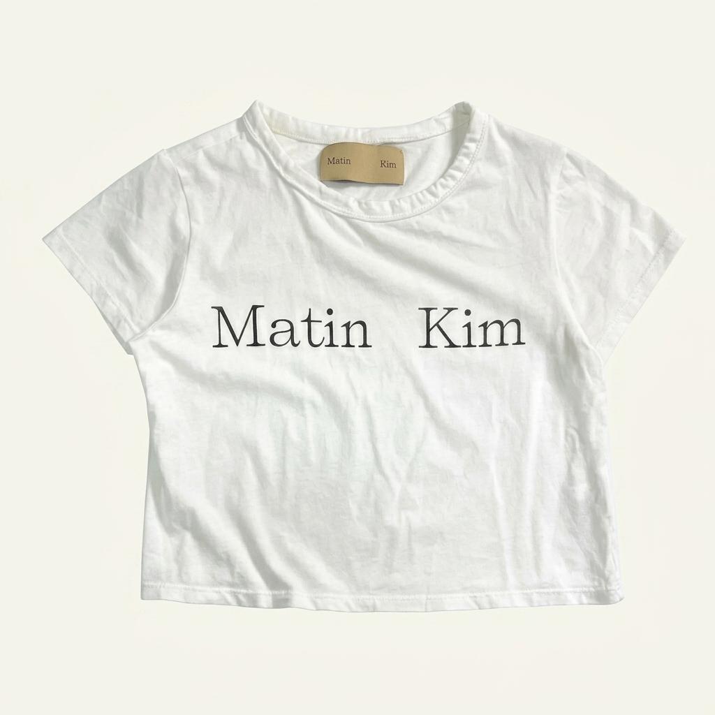 마뗑킴 크롭 반팔티 1