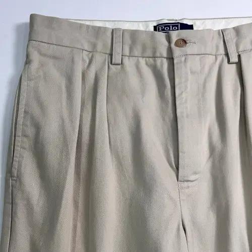 폴로 랄프로렌 아이보리 투턱 치노 팬츠 4