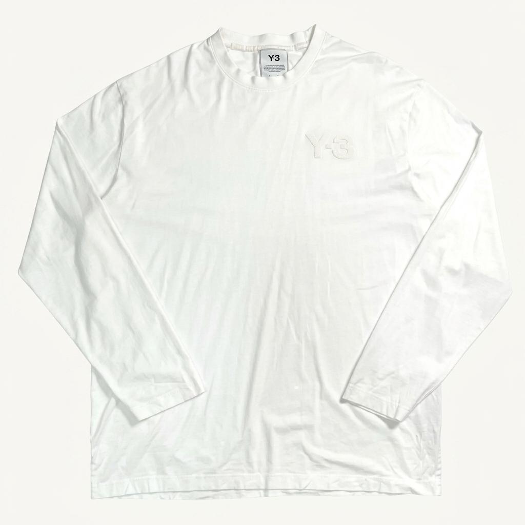 Y-3 요지 야마모토 화이트 롱 슬리브 1