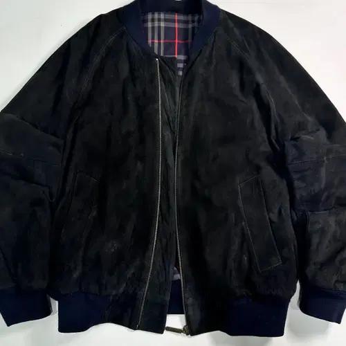 90s 버버리 블랙 스웨이드 봄버 자켓 3