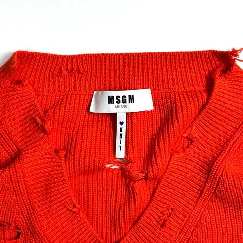 MSGM 디스트레스드 브이넥 니트 5