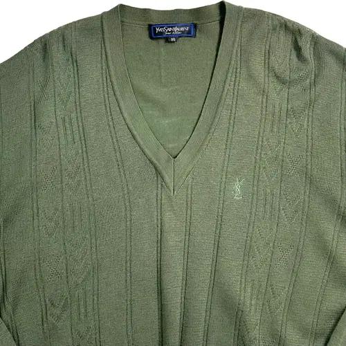 90s 입생로랑 카키 니트 3